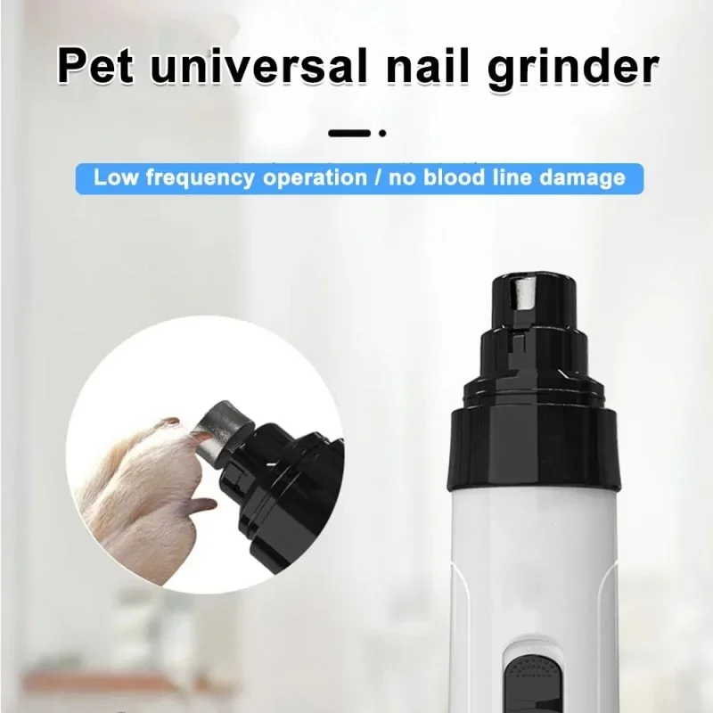 Rechargeable USB Charging Electric Pet Nail Grinder LED Pet Nail Grinder Trimmer Silent Claw Trimmer Tool Set