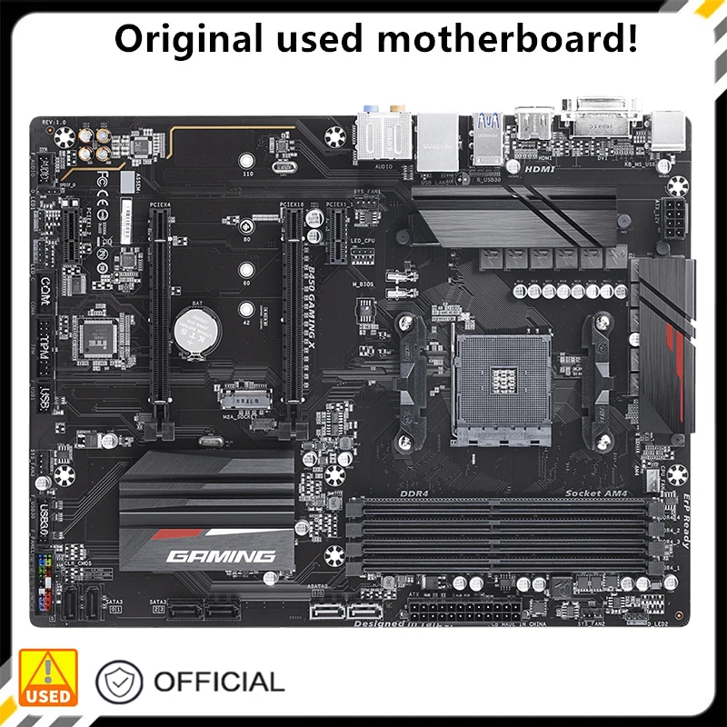 Per B450 B450 Gaming X Presa Per Scheda Madre Am4 Per Amd B450 Ddr4 Usb3.0 Sata3 Scheda Madre Desktop Originale Scheda Madre Usata