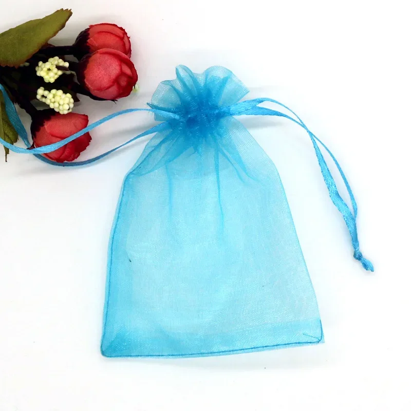 결혼식 크리스마스 생일 선물 포장에 대 한 50 개/몫 Organza 가방 쥬얼리 Tulle Drawstring 가방