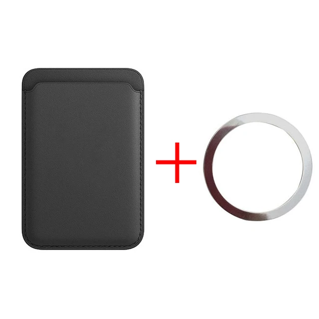 Magnetic PU Leather Card Holder Wallet with Slim MagSafe Card Storage