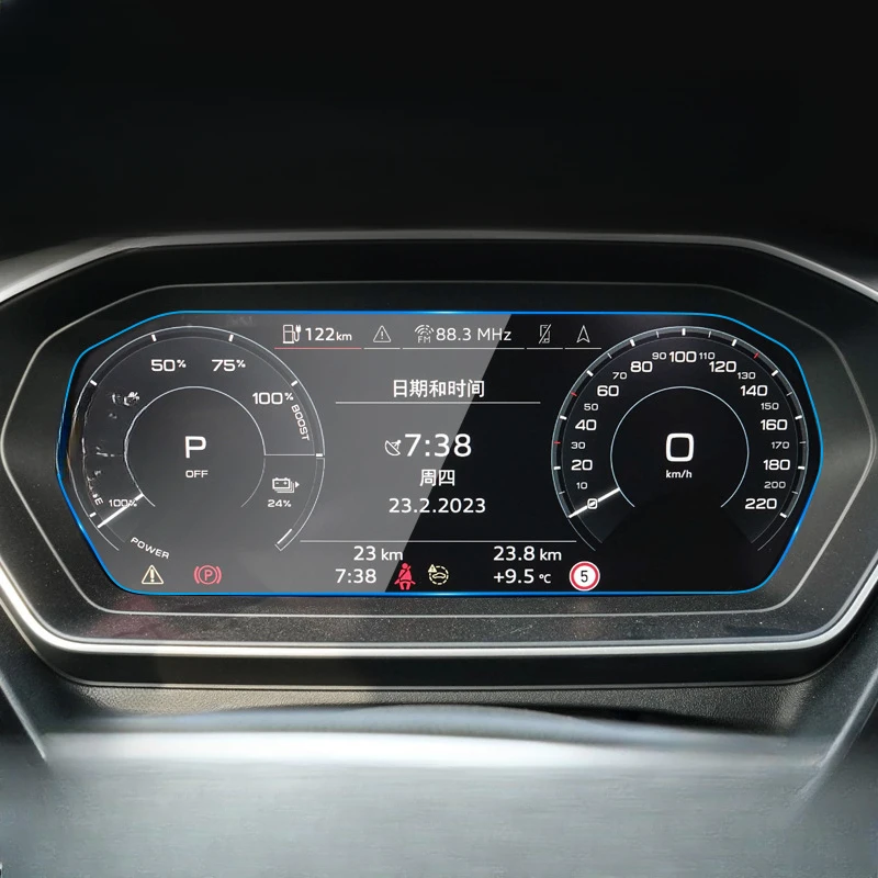 

For Audi Q4e-tron 2022 2023 2024 Tempered Glass Dashboard Screen Protector LCD Touch Display Film interior Car Accessories