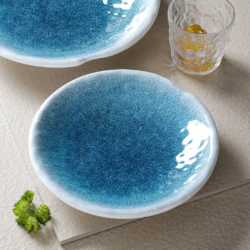 Ceramic Tableware Plates Plastic Flat Plates Pot Side Dishes Restaurants Cold Dishes Stir Fried Commercial Use