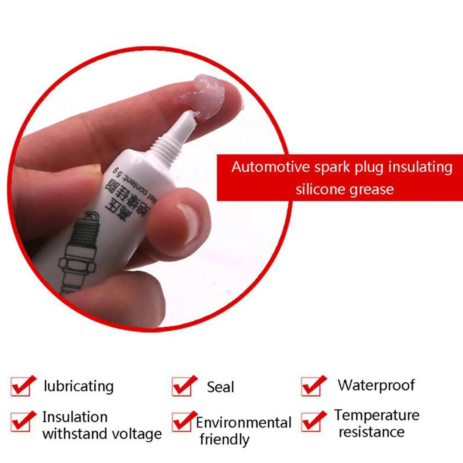 10PCS Automobile Spark Plug High Voltage Insulating Grease Corrosion Low Grease Ignition And Silicone High Resistance Coil Tempe