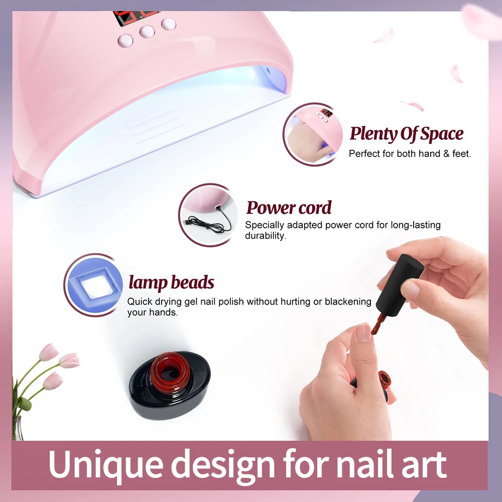 LULAA LED Light Nail Lamp Portable Gel Polish Drying Lamps UV Curing Flashlight Machine Pin Cure for Professional Nails Dryer 4