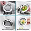 1/2Pcs Kitchen Sink Filter Stainless Steel Mesh Drain Stopper Sewer Mesh Strainers Bathroom Sink Strainer Drain Hole Filter Trap 5