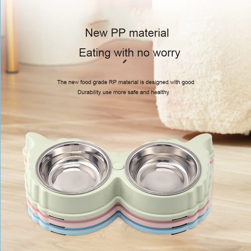 

Pet Cute Plastic Food Water Bowls for Cats Dog Dishes Feeder and Drinker Eating Bowls Things Home Items Kitchen Drinking Stuff