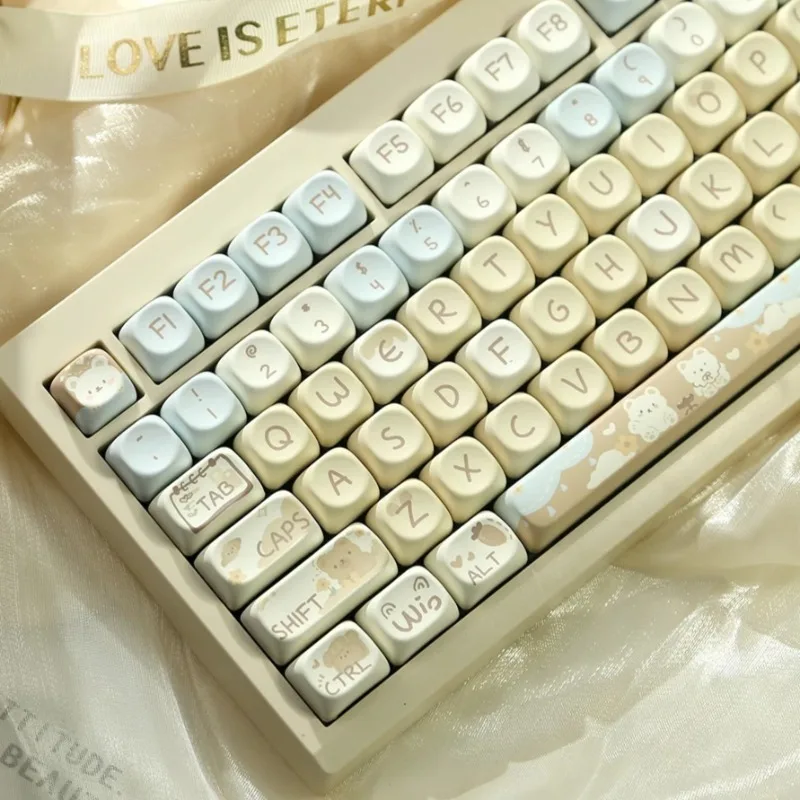 Kawaii Keys Milk Tea Bear Mao Profile Keycaps (131 Keys)