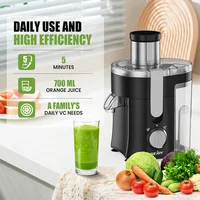 Sejoy Presse-agrumes compact pour fruits, machine d'extraction de jus, fonctionnalités de sécurité multiples, vitesse d'extraction centrifuge réglable 3