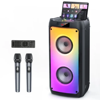 T10-T Karaoke Bluetooth Speaker with 2 Mics 1