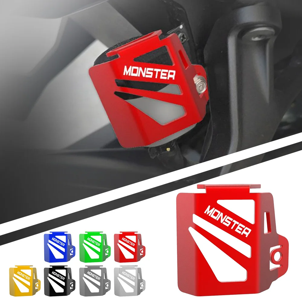 

For Ducati MTS1100 Multistrada 1200S GT 1260 Monster 696 821 DesertX Motorcycle Rear Brake Fluid Reservoir Guard Oil Tank Cover