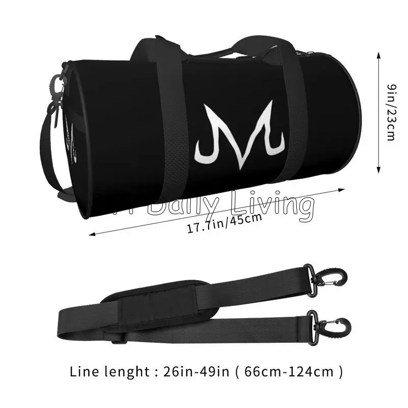 Majin Buu Print Round Travel Duffel Bags Sports Gym Bag Overnight Luggage Tote Bags for Men Women Waterproof Casual Duffel