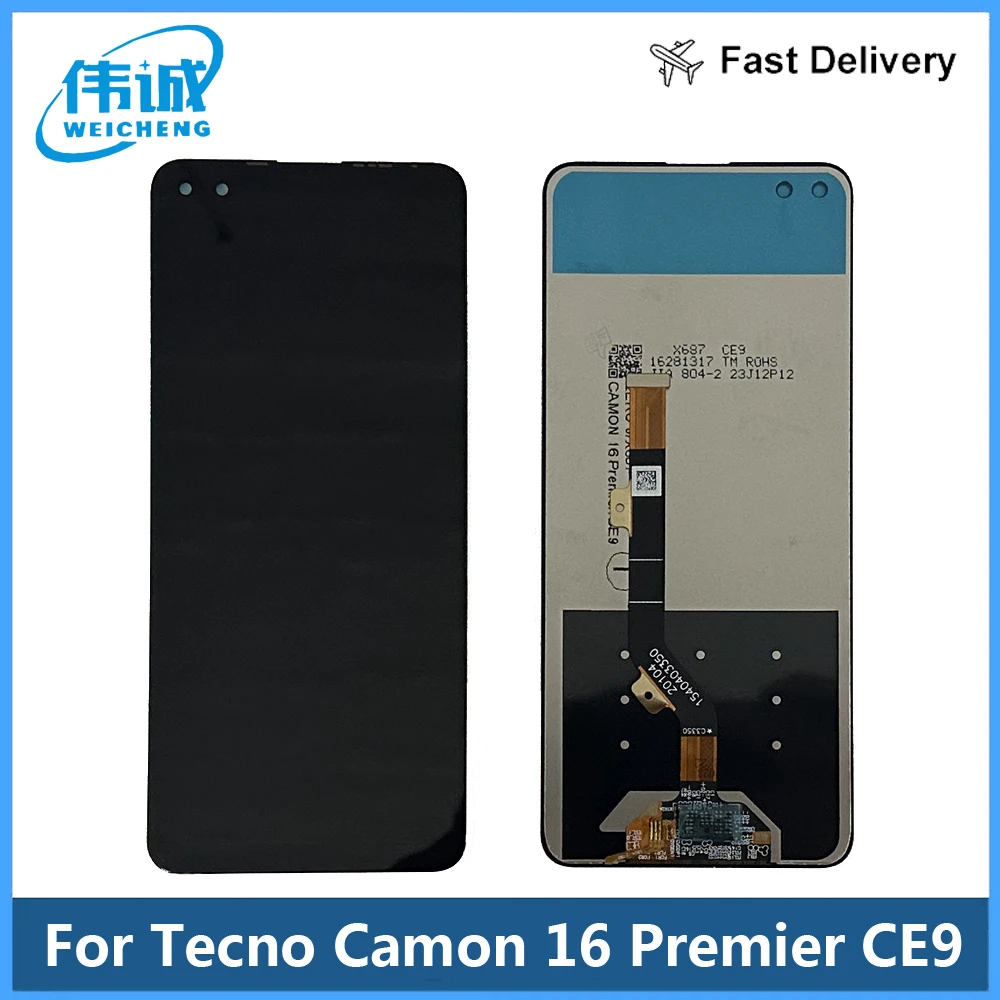 

6.85 inch For Tecno Camon 16 Premier CE9 LCD Display Touch Screen Digitizer Assembly Panel Replacement Camon16 Premier LCD Part