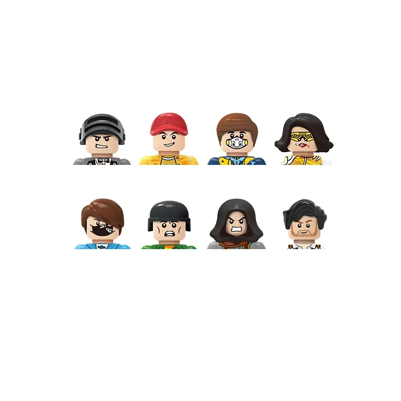 Kids 3D Family Figures Set Building Blocks City Worker Fireman Doctor Dolls Bricks Educational Toys For Children Birthday Gift