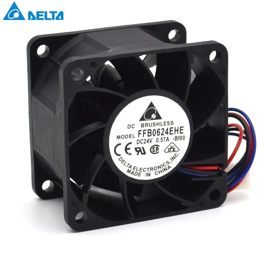 

FFB0624EHE 24V 0.57A 6CM 60mm 6038 third-line speed ball bearing cooling fan for Delta 60*60*38mm