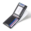 RFID Blocking Mini Men's Genuine Leather Wallet Slim Business Credit Card Holder Man Anti Theft Ultra Thin Purse For Male 1