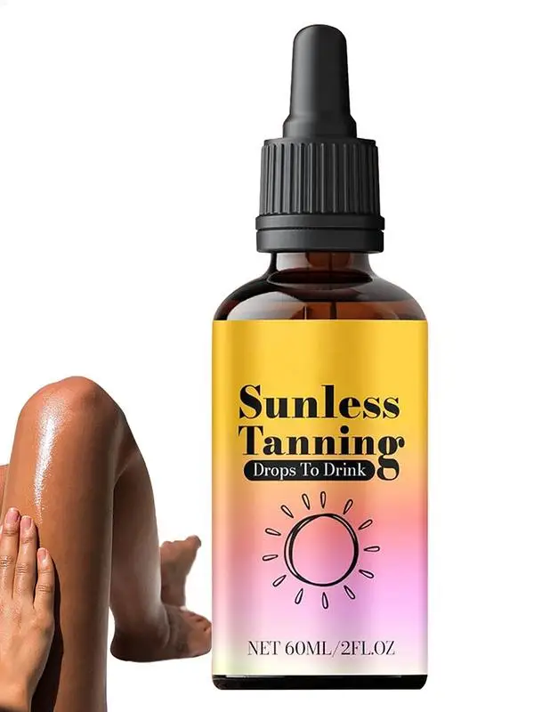 60ml Sunless Tanning Drops Self-Tanning Nourishing Tan Enhancer Drops Moisturizing Bronzing Tanner face body Self Tanning