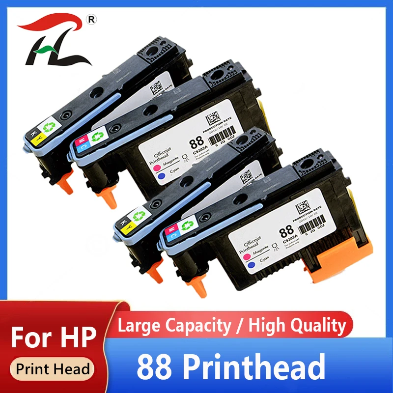 

2set 4PK For Hp88 print head HP 88 printhead C9381A C9382A for HP PRO K550 K8600 K8500 K5300 K5400 L7380 L7580 L7590 printer