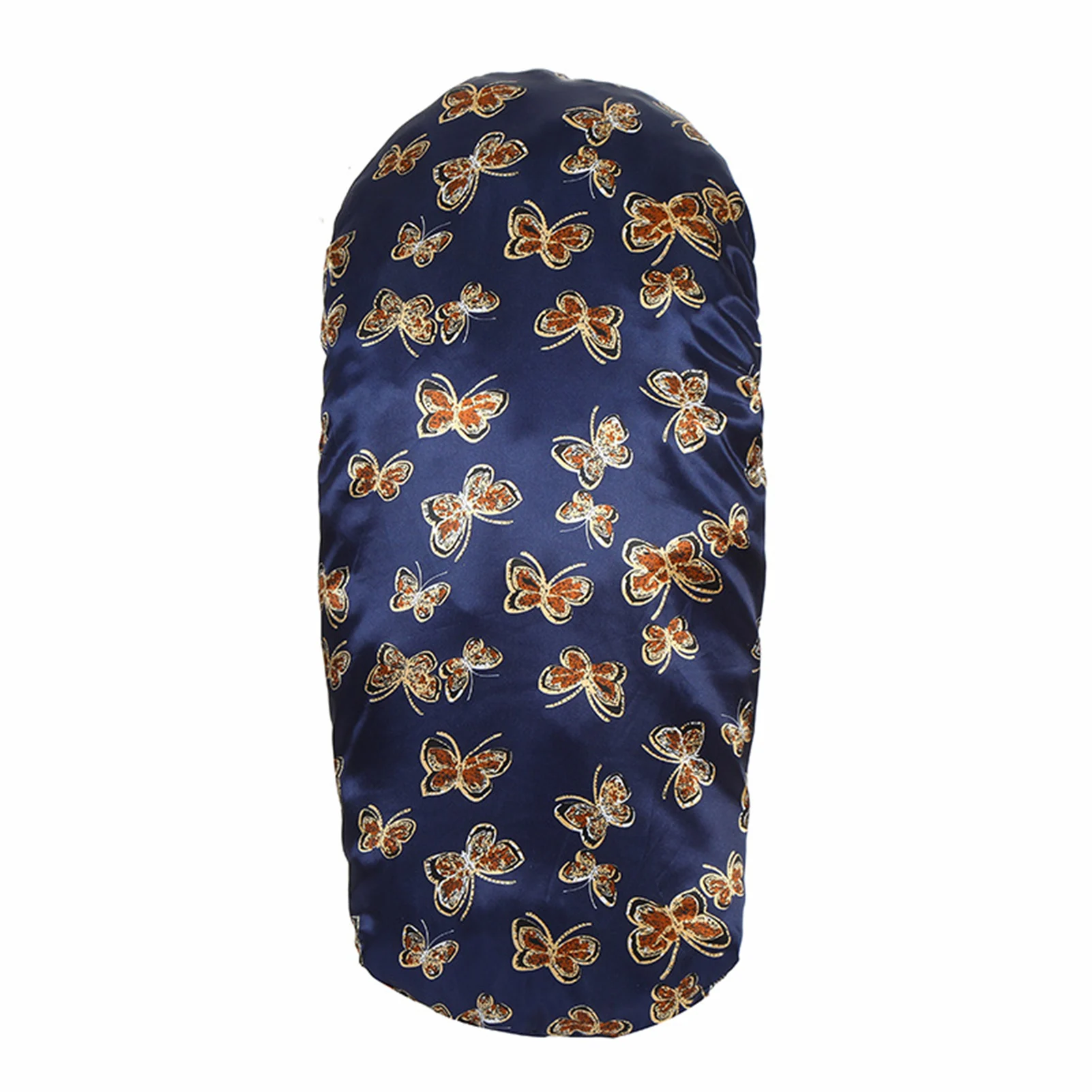 Fashionable Butterflys Print Long Satins Nightcap Personalized Warmth Sleep Cap For Long Curly Hair 6