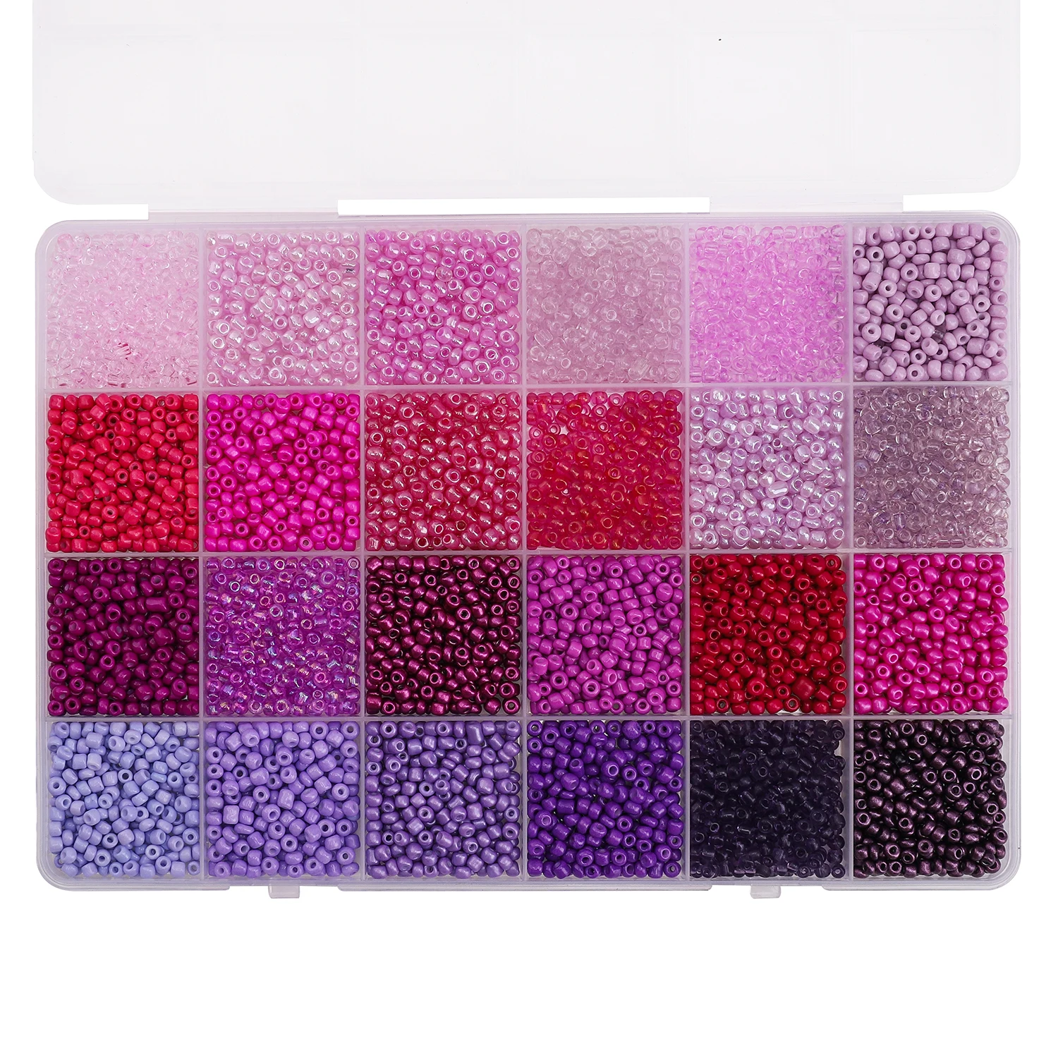 5200 Stück 24-Fach 3mm Glas-Reisperlen-Set｜Premium DIY-Schmuckzubehör für Armbänder & Ketten (6,5g/Fach) – Detail 11
