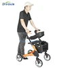 Aluminum Lightweight for Disable Adult Elderly Mobility Outdoor Walking Aids Folding Rollator Walker With Seat 4