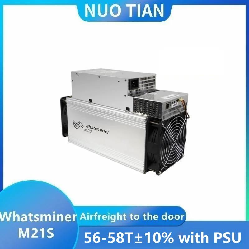 Whatsminer M21S 56-58T ± 10% Bitcoin Btc Miner Usato High Hashrate Blockchain Miner Whatsminer Asic Miner M21S
