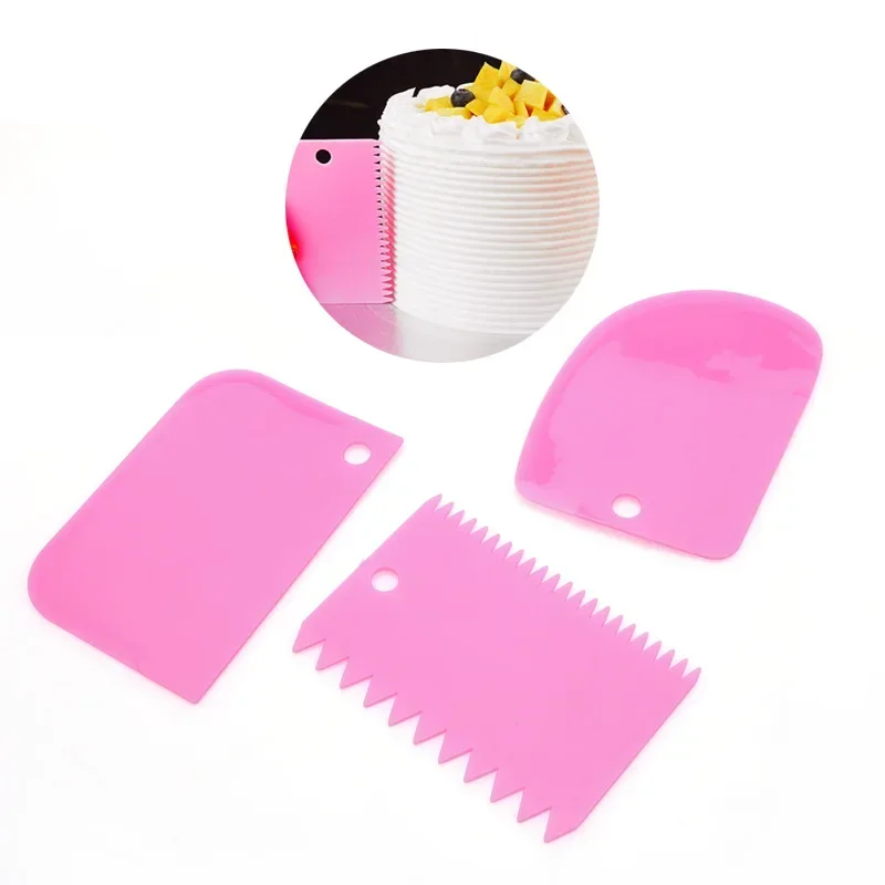 Cake Scraper Plastic Baking Tools Plastic Cream Scraper Cream Cake Dough Cutter Baking Kitchen Accessories Kitchen Gadgets Dough Scraper Baking Tool Dough Cutter Baking Accessories Cake Scraper