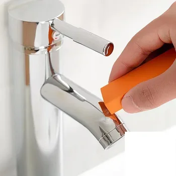 Gomme à calcaire facile en caoutchouc, outils de nettoyage de cuisine domestique, brosse antirouille pour toilettes, salle de bains, dissolvant de rouille en verre, 1 pièce 1