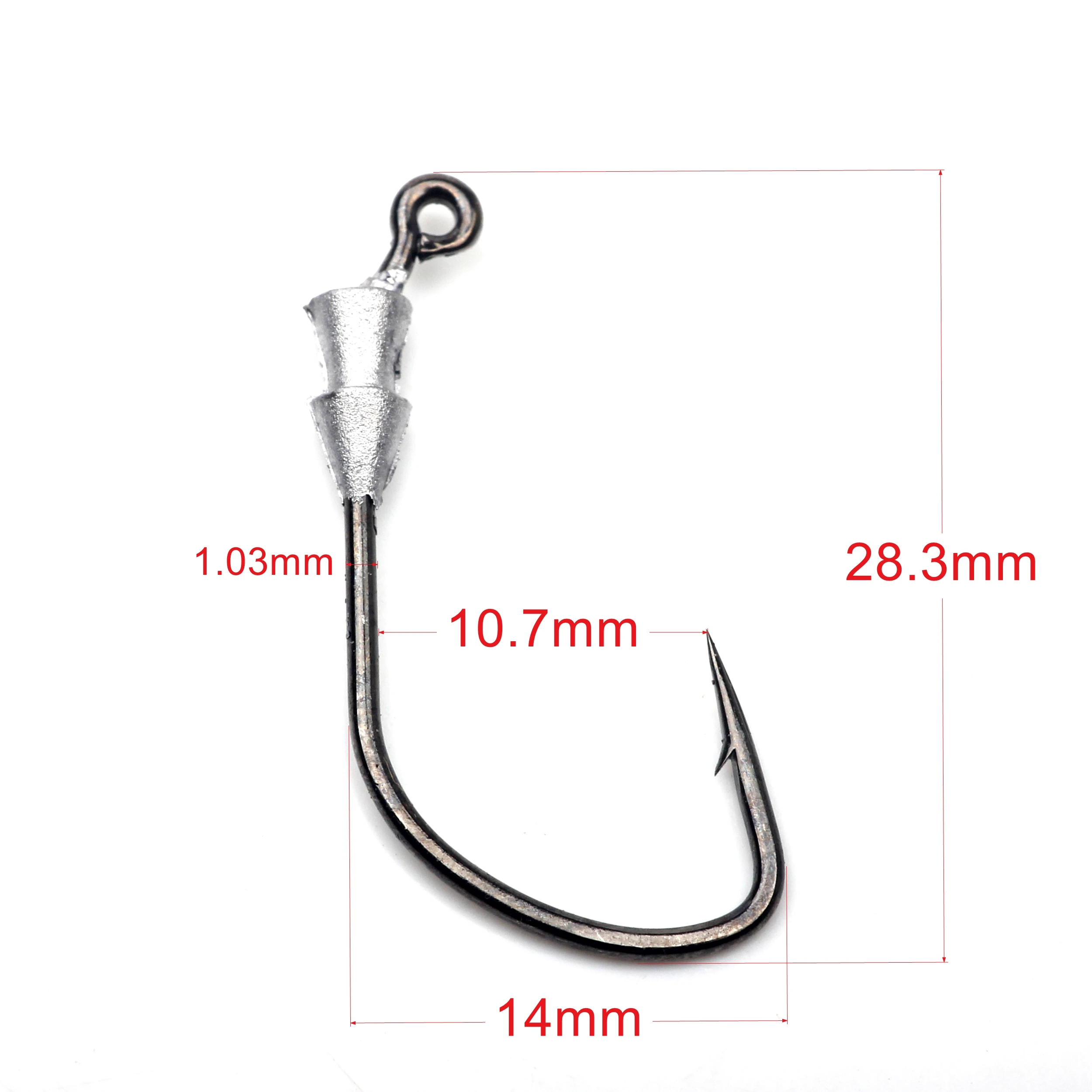 10pcs/bag Small Fishing Weighted Worm Hooks Insert Sinker Nail Weight Senko  Wacky Rig Soft Lure Jig Head Hook Swimbait Bass