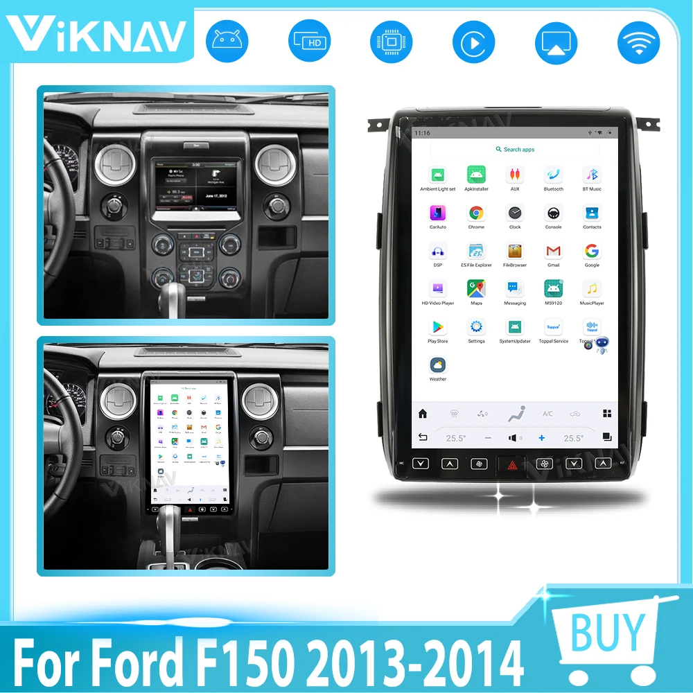 

14.4inch Car Radio For Ford F150 2013-2014 Android Auto wireless Carplay Auto Stereo GPS Navigation Multimedia player Head Unit