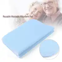2pcs Reusable Washable Pad An Absorbent Pad For Adults Incontinence Pad Blue + White 45 * 60cm for Elderly Disabled 1