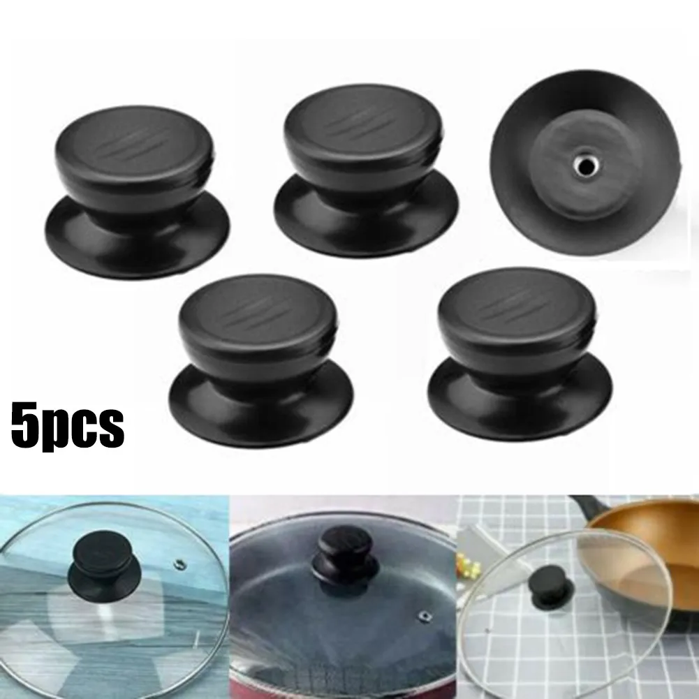 Description Picture 4 of item5pcs Black Pot Lid Cap Pot Lid Handle Cookware Parts Plastic Pot Lids Cooker Cover Anti Scalding Friction Resistant