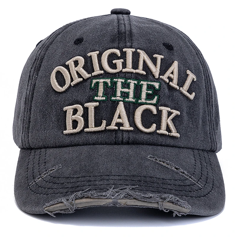 New Style Unisex Baseball Cap BLACK Letter Embroidery Dad Hat Women Men Outdoor Washed Cotton Cap