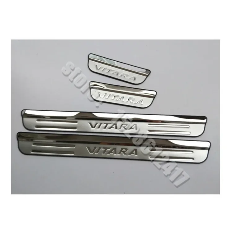 Car styling Stainless Steel car external Scuff Plate/Door Sill Door Sill for Suzuki Vitara 2015 ~ Car accessories