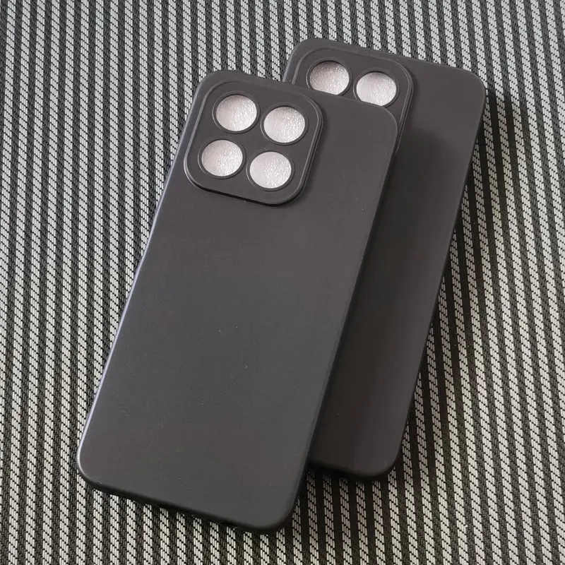 Black Matte Soft Silicone Shockproof Case and Back Cover