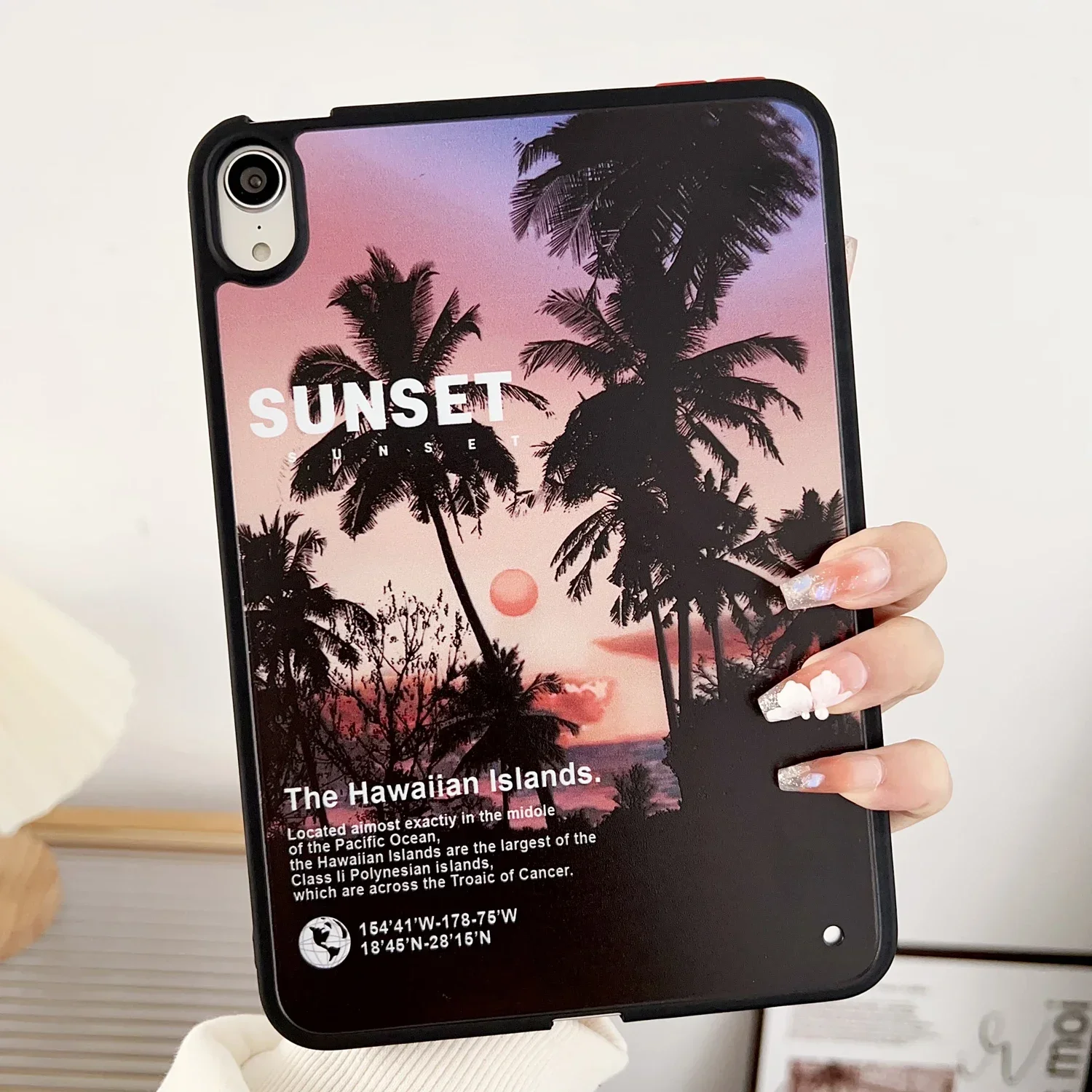 Scenery Pattern Matte Tablet Case Cover