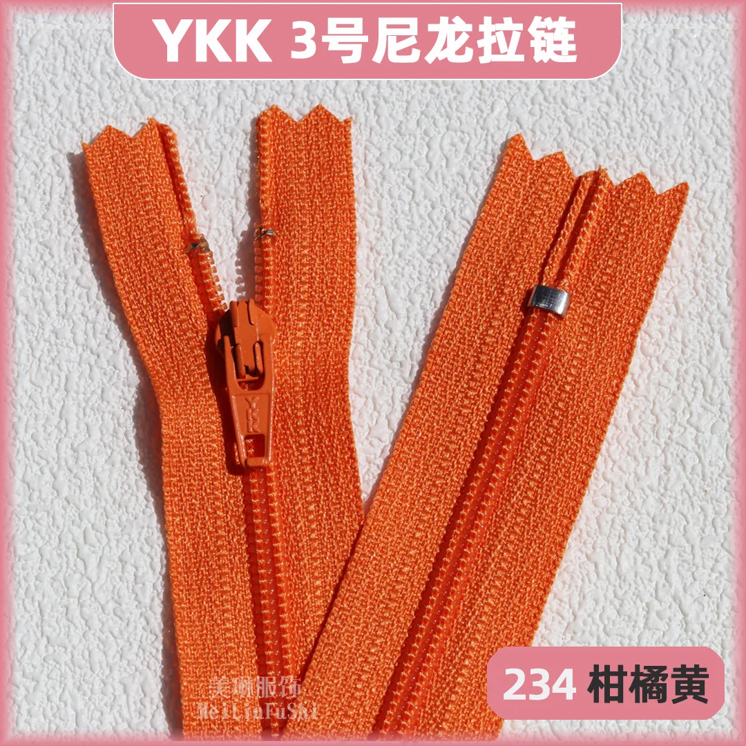 30 50 100 Stück YKK3 # Nylon-Reißverschluss mit geschlossenem Ende, 18 cm, Bekleidungszubehör, Original-Hosenreißverschluss – Detail 35