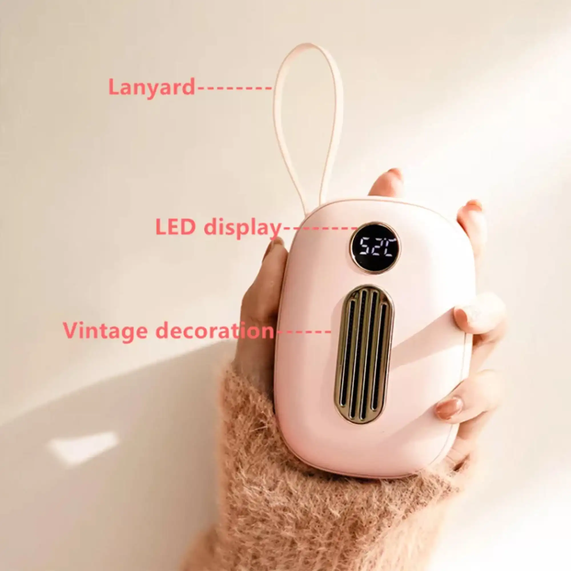 10000mah Electric Hand Warmer, Women's Menstrual Warm, Type C Power Bank, Portable Outdoor