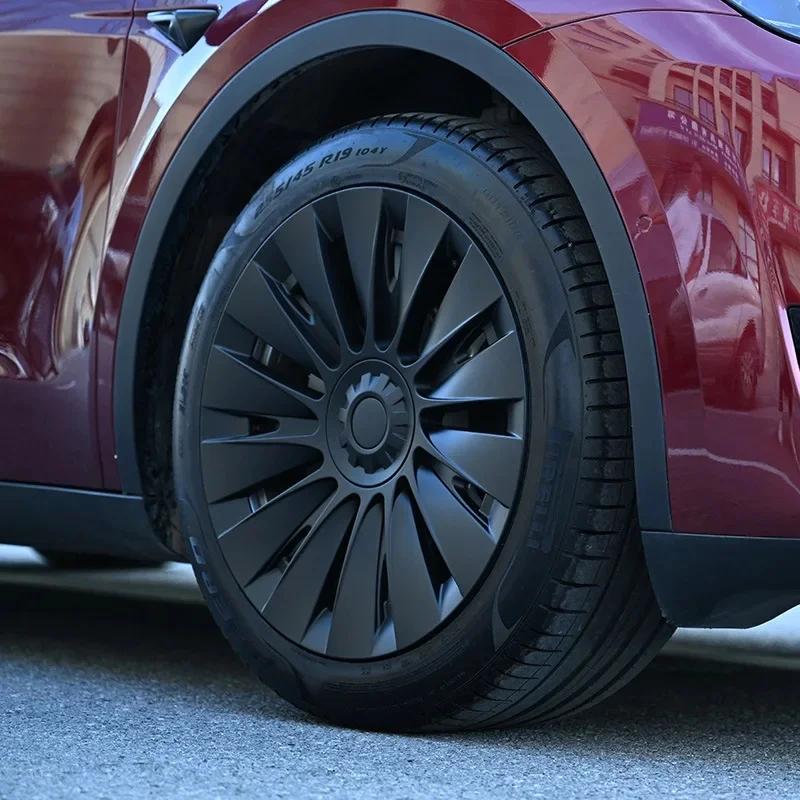4PCS HubCap 19 Inch Wheel Caps Automobile Performance Replacement Hub Cap Full Rim Cover Accessories For Tesla Model Y -