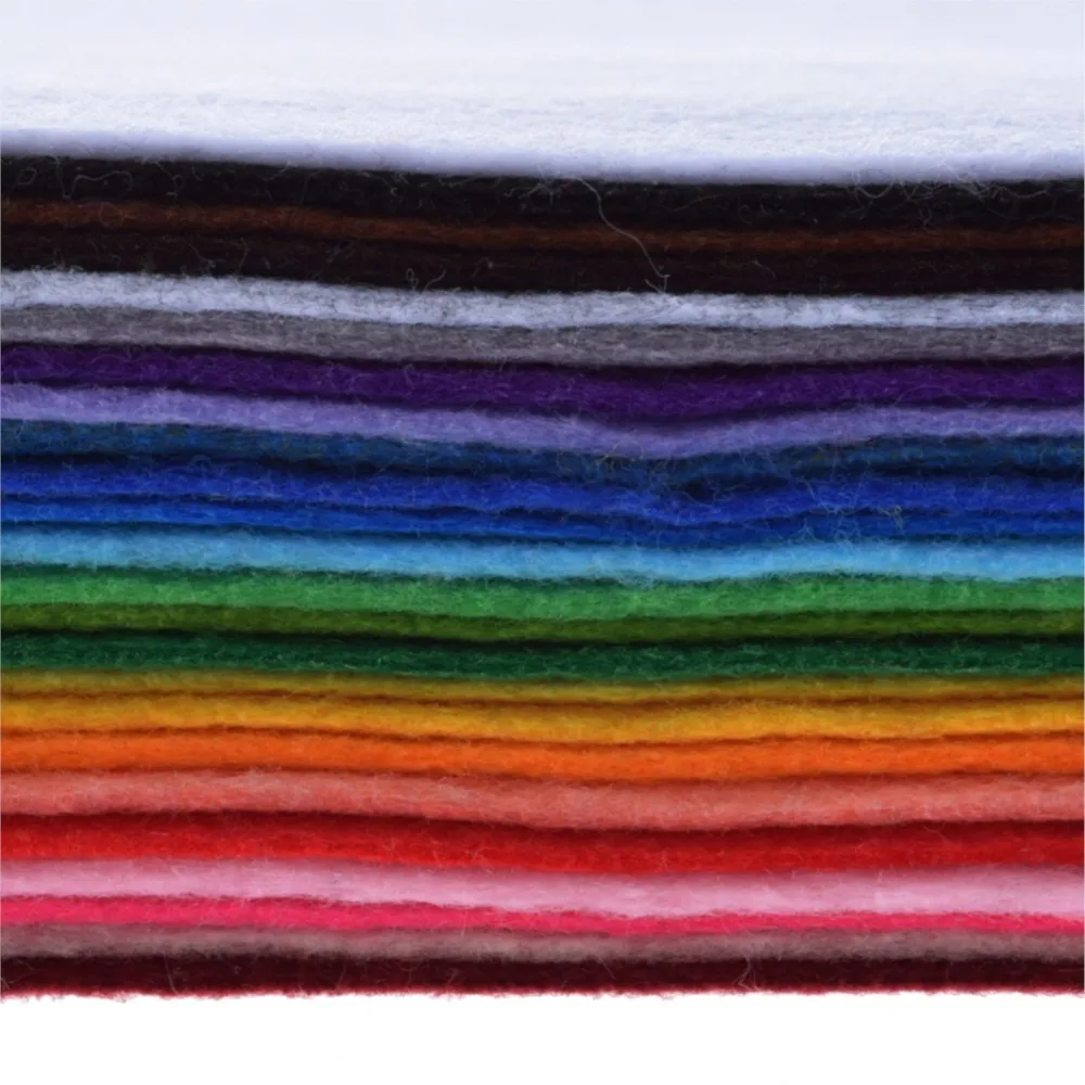 Chainho,Polyester Non Woven Soft Felt Fabric,1.5mm Thickness,DIY Sewing & Quilting Material For Toy,Doll,Craft,24 Pieces,30x30cm