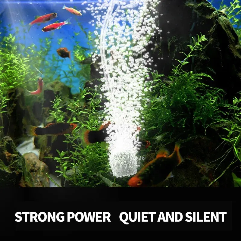 Aquarium oxygen pump for nano fish tank support aviation tube air stone control valve