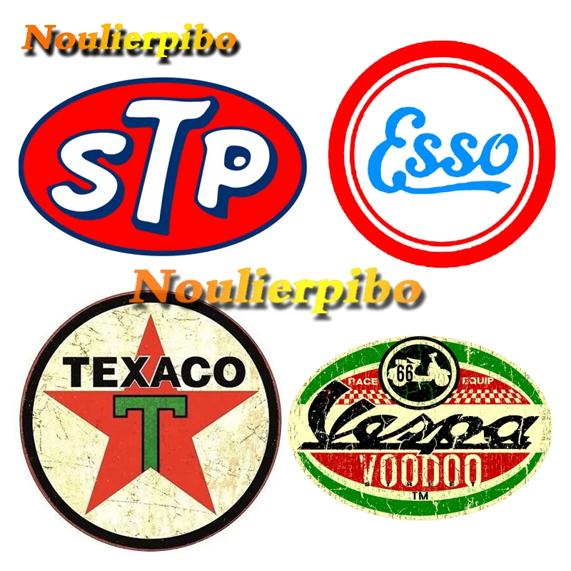 Esso Vespa Red Stp Decal Hat Winged Badge Vintage A Wings Round Red Star T Badge Car Sticker Ricambi Auto Jeep Wagon Off-Road