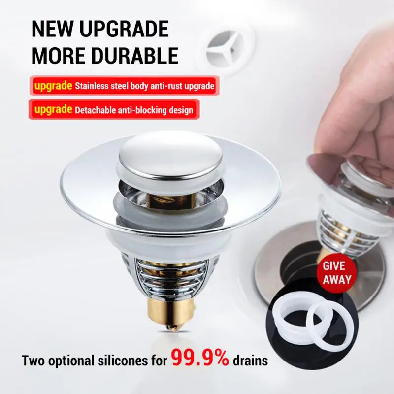 

Copper Floor Drain Core Thickened Washbasin Drain Core Sewer Accessories Bouncing Core Strong Universal Bathroom Supplies