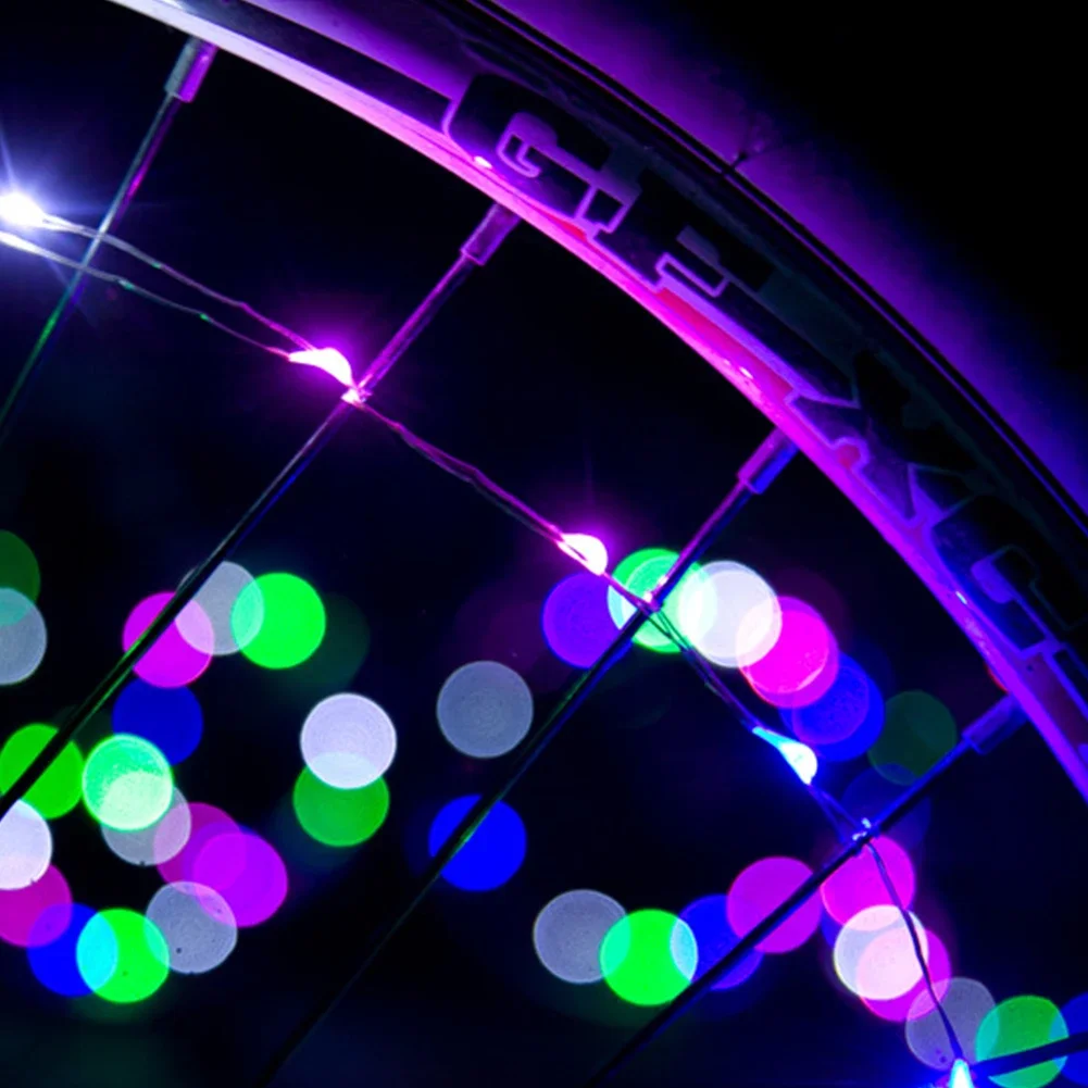 Bicycle Wheel Lights Mountain Bike Frame Decoration Lights Bicycle Spoke Lights Night Riding Bicycle Wheel Lights Valve Lamp