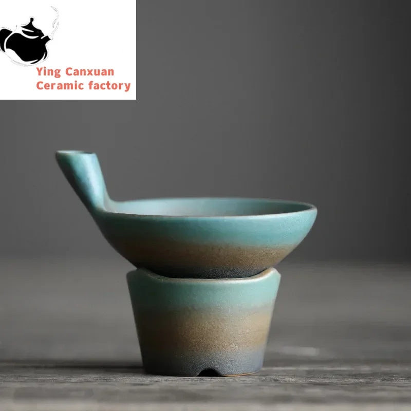 

Синий керамический фильтр TeaOcean, керамический фильтр, ситечко, ситечко для церемоний кунг-фу, аксессуары для чая