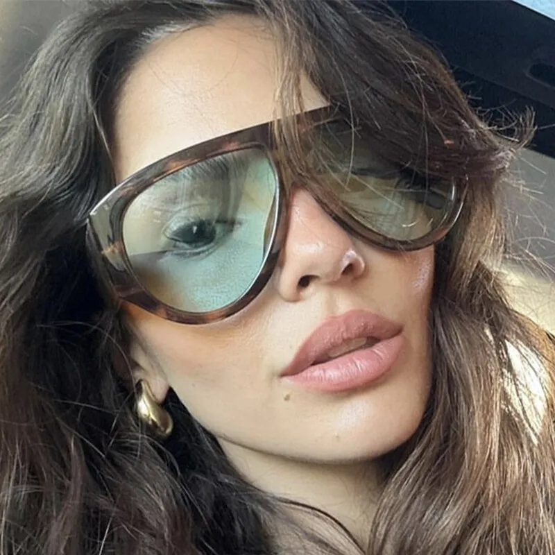 Luxury Oversized Pilot Sunglasses with Windproof Trendy Shades