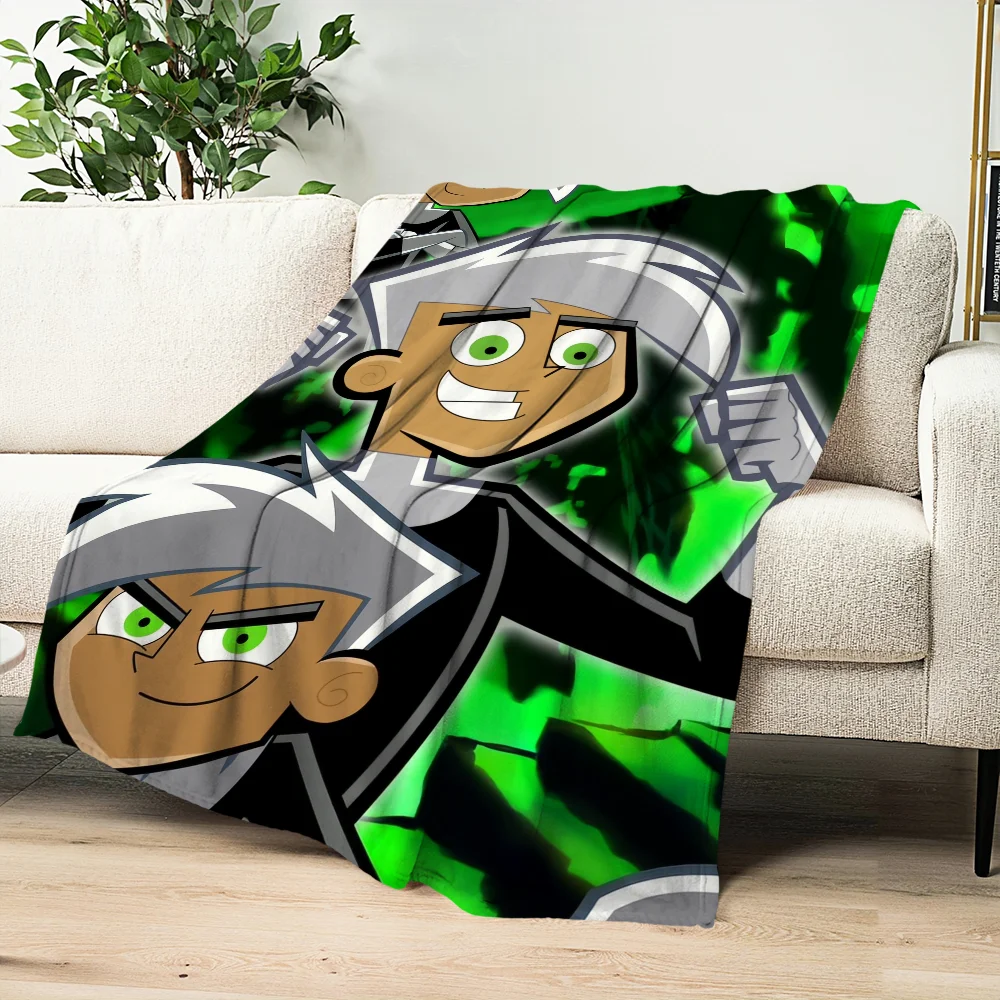Cartoon D-Danny P-Phantoms Blanket Skin friendly comfort warm soft plush blanket suitable sofa living room office bedroom 2