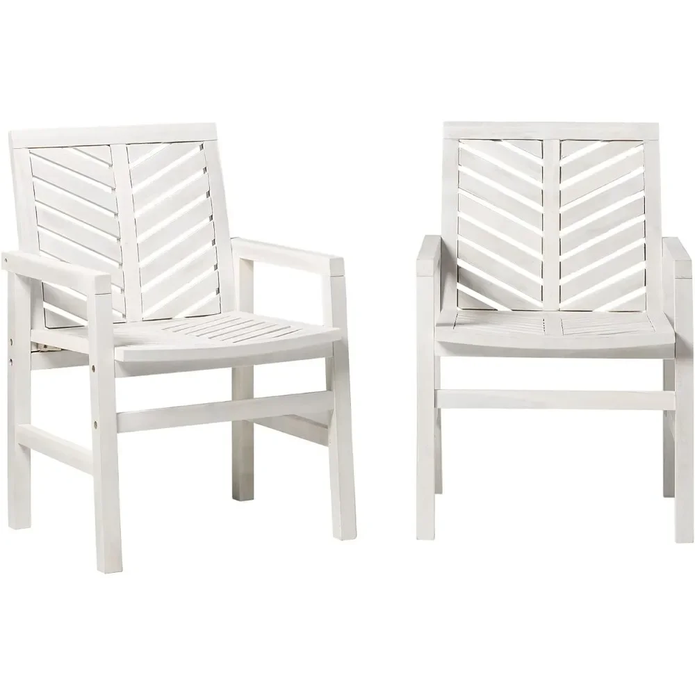 

Avalon Chevron Solid Acacia Wood Outdoor Chair White Wash Freight Free Garden Furniture Lounge Chairs Seating