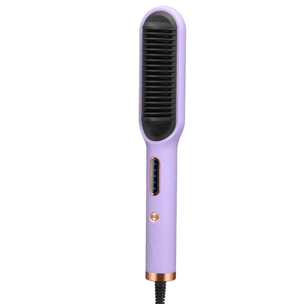 New Coming 2 In 1 Multifunction Straight And Curly Dual Purpose Hair Straightener Electric Curling Iron Negative Ion Comb