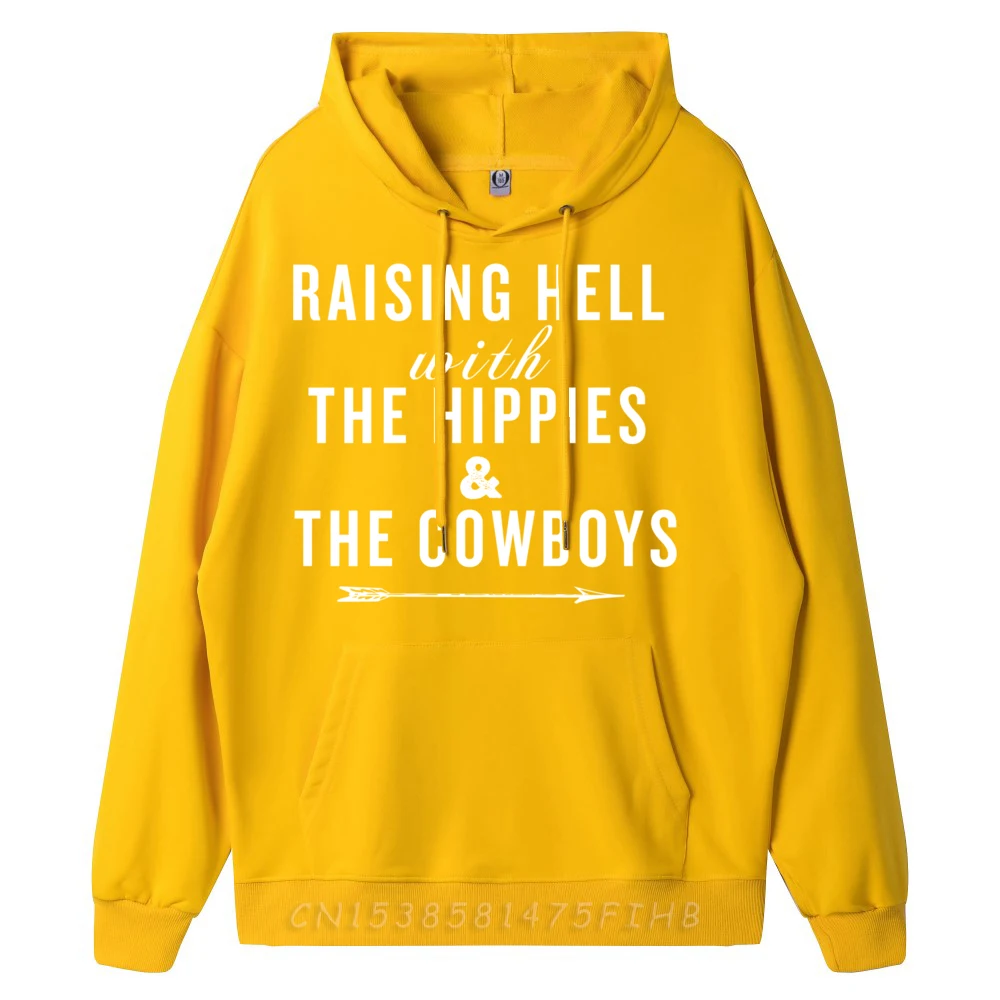 Raising Hell With The Hippies And Cow Halloween Hoodies 100 Pcs Men's Sweatshirts Graphic