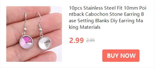 10pcs Moon Charm Earring Base Blanks Fit 10mm 12mm Cabochon Earrings Bezel Setting Trays Diy Jewerly Accessories